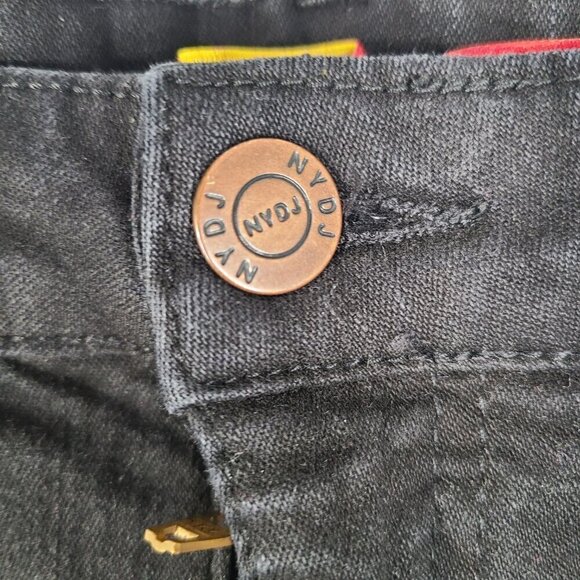 Not Your Daughter's Jeans Black Wide Leg Crop Stretch Tummy Tuck Jeans USA - Picture 8 of 11